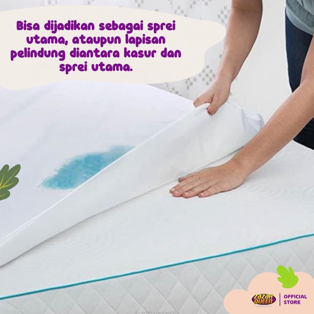 [WATERPROOF] SPREI WATERPROOF ANTI AIR OMPOL MOTIF POLOS ANTI BOCOR