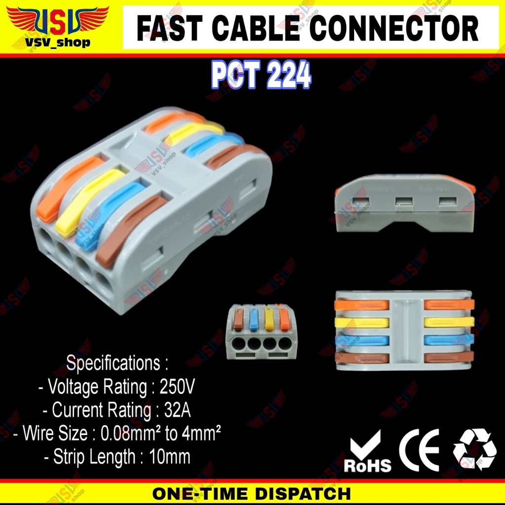 Terminal Konektor Kabel Sambung Cabang Quick Cable Connector 4to4 WARNA