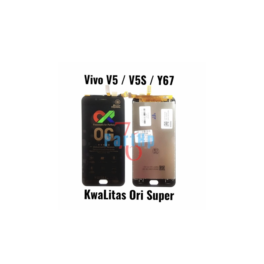 Lcd Touchscreen Fullset Kwalitas Ori Super Vivo V5 - V5S - Y67  - Hitam