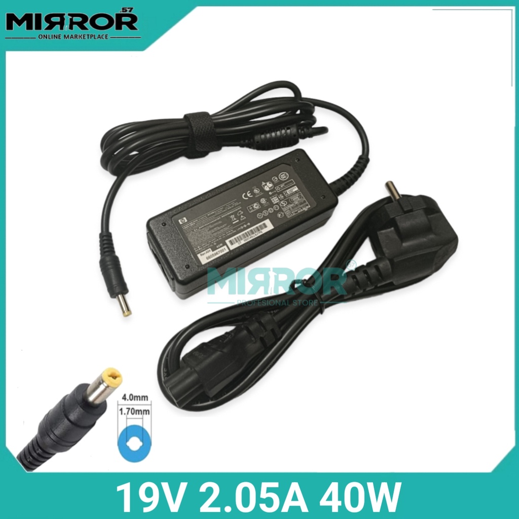 Charger Laptop HP Compaq Mini 1103 1104 2102 1110 Adapter HP 19V 2.05A 40W