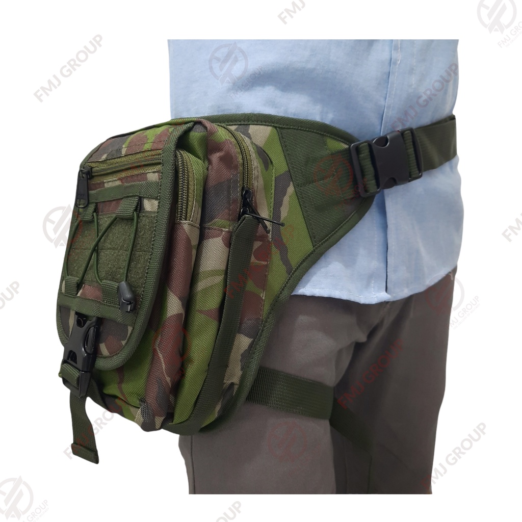 Tas Paha Army Selempang Waist Bag / Tas Selempang pinggang / Tas Pinggang Loreng Malvinas