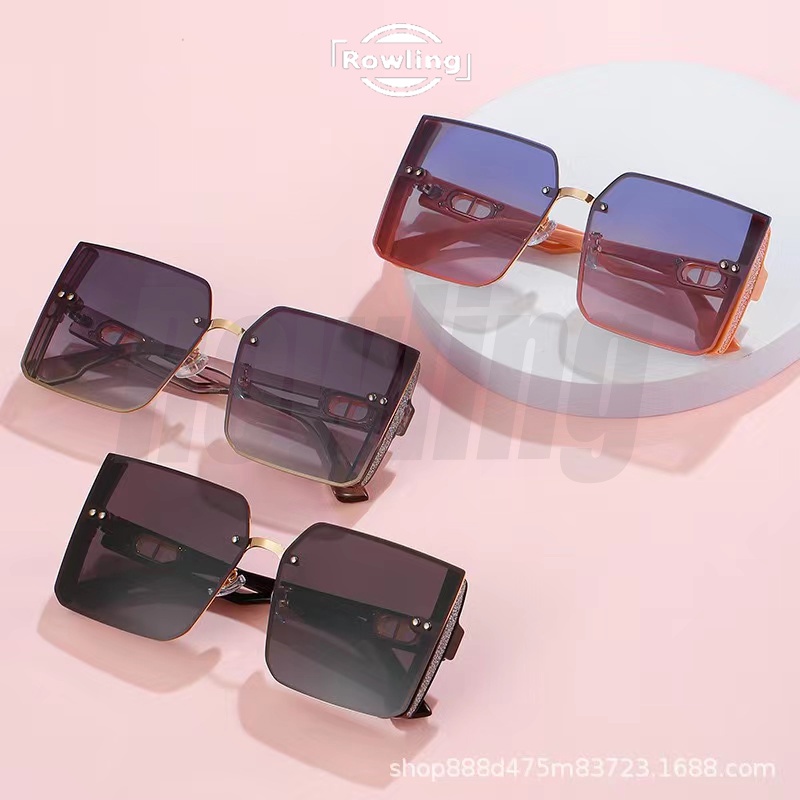 Rowling(ka-327)Kacamata Hitam Sunglasses Terbaru Bingkai Kotak Oversized  Import Kacamata Fashion