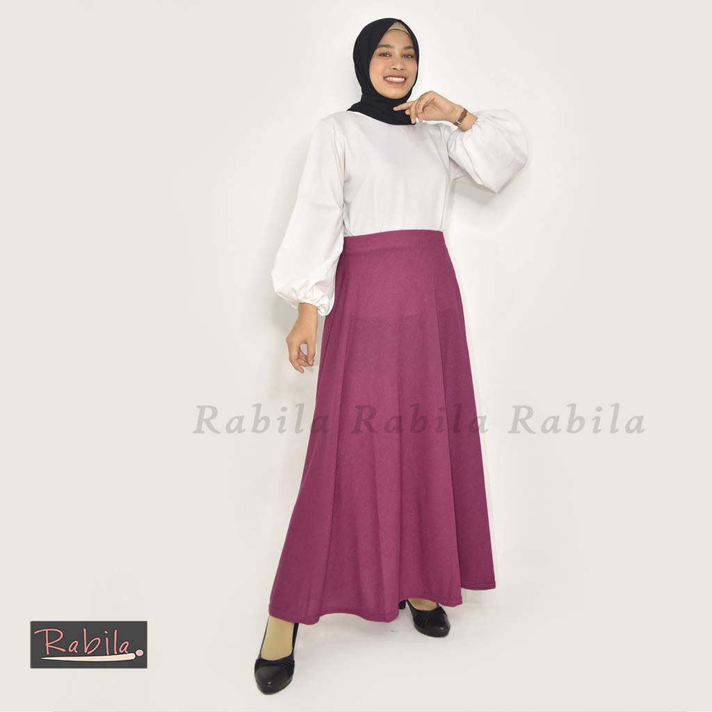 TOKODENAY -  Rok wanita Lebar mode payung - Rok Waffle Gliter matt crape premium quality - Fashion Muslim