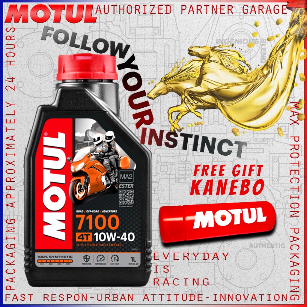 MOTUL 7100 4T ALL VARIANT OLI MOGE BUAT 150cc s.d 500cc IMPORT 100% SINTEKTIK + ESTER BONUS KANEBO