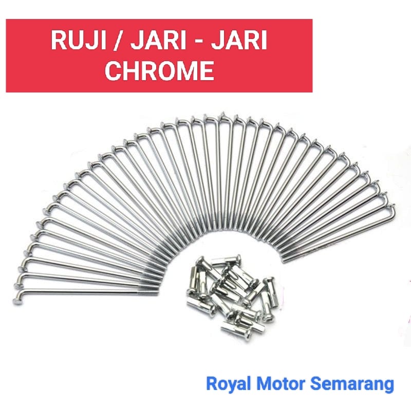 RUJI / JARI JARI CHROME + NIPPLE UKURAN 131 154 157 159 164 172 184