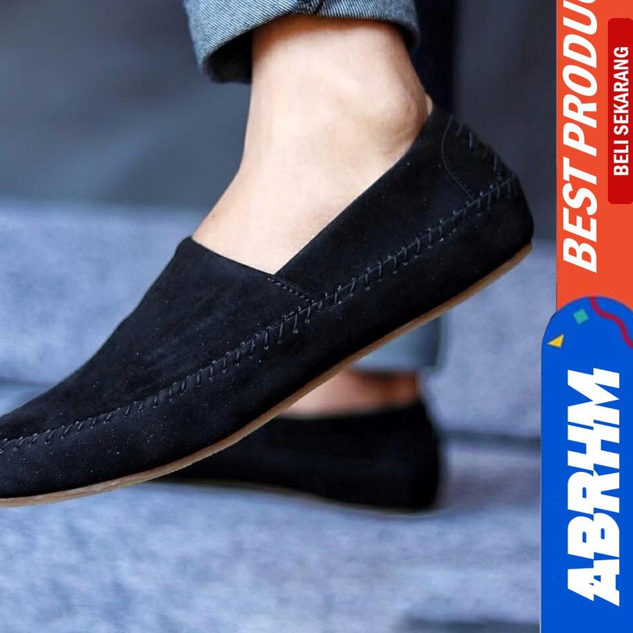 ❃ ABRHM x HUNICI - Sepatu Slip On Pria Sepatu Casual Pria Sepatu Kulit Syntetic Pria Sepatu Original