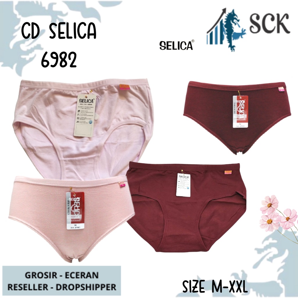 CD Wanita SELICA 6982 bahan Katun Halus / Pakaian Dalam Wanita Seamless / CD Wanita SELICA 6982 - sckmenwear GROSIR