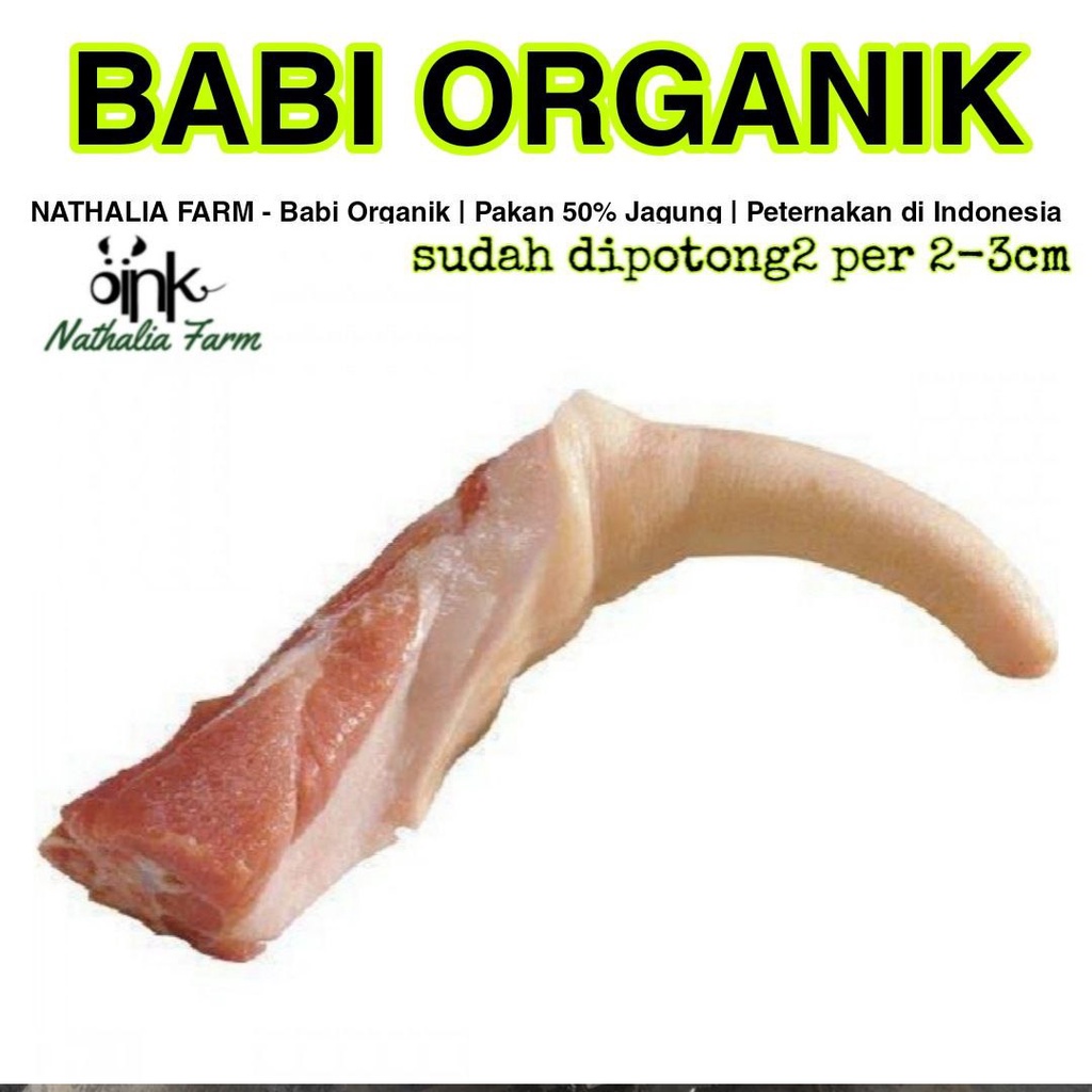 

Ekor Babi Pig Tail - Daging Babi Organik - Organic Pork - Nathalia Farm Krendang