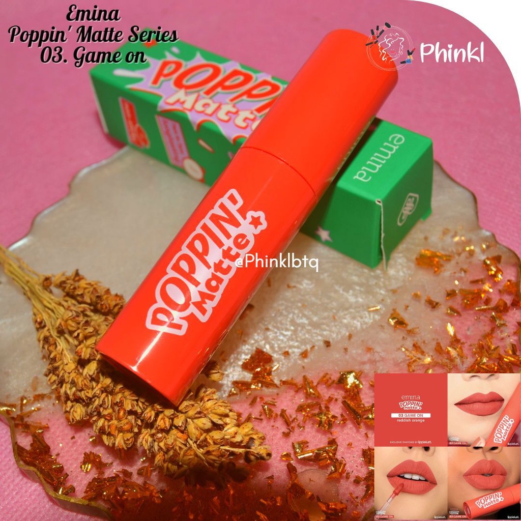 `ღ´ PHINKL `ღ´ ╰☆☆ 𝔢мιℕά ☆☆╮Emina Poppin Matte Lipcream ombre cocok untuk remaja ke sekolah kampus kerja