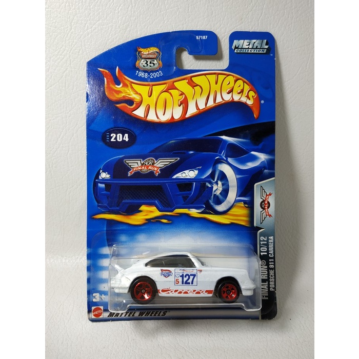 HOTWHEELS HOT WHEELS PORSCHE 911 CARRERA FINAL RUN JAPAN STICKER CARD TERBARU