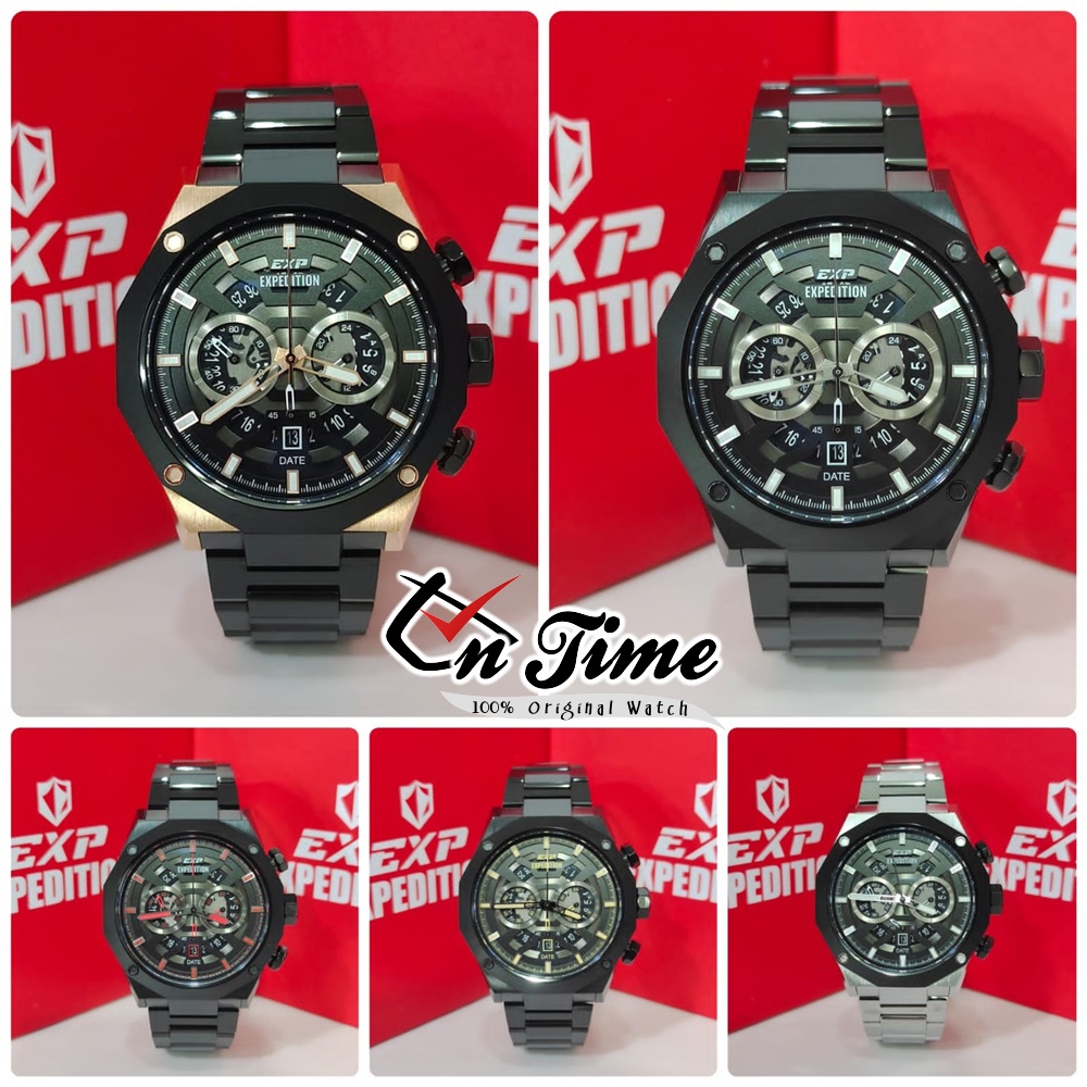 Jam Tangan Pria EXP Expedition 6834 MC Sport Chronograph Terbaru Original
