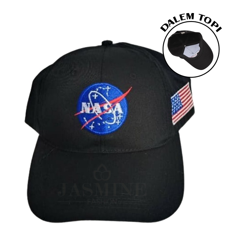 Topi Pria Wanita Baseball Distro NASA Ring Besi Unisex Aksesoris fashion kekinian Original