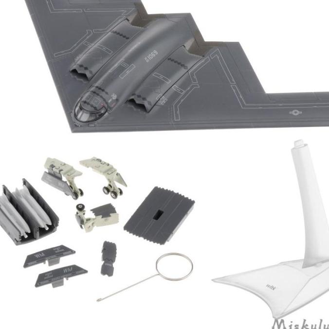 Miniatur Diecast Pesawat Tempur Bomber B-2A Skala 1 / 200 Bahan Metal