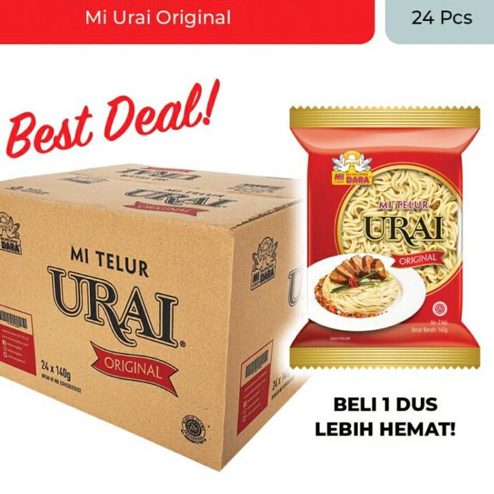 

☏ Mie Telur Urai original & pipih burungdara karton dus 24pcs ( free bungkus plastik hitam+ lakban fragile ) Ω