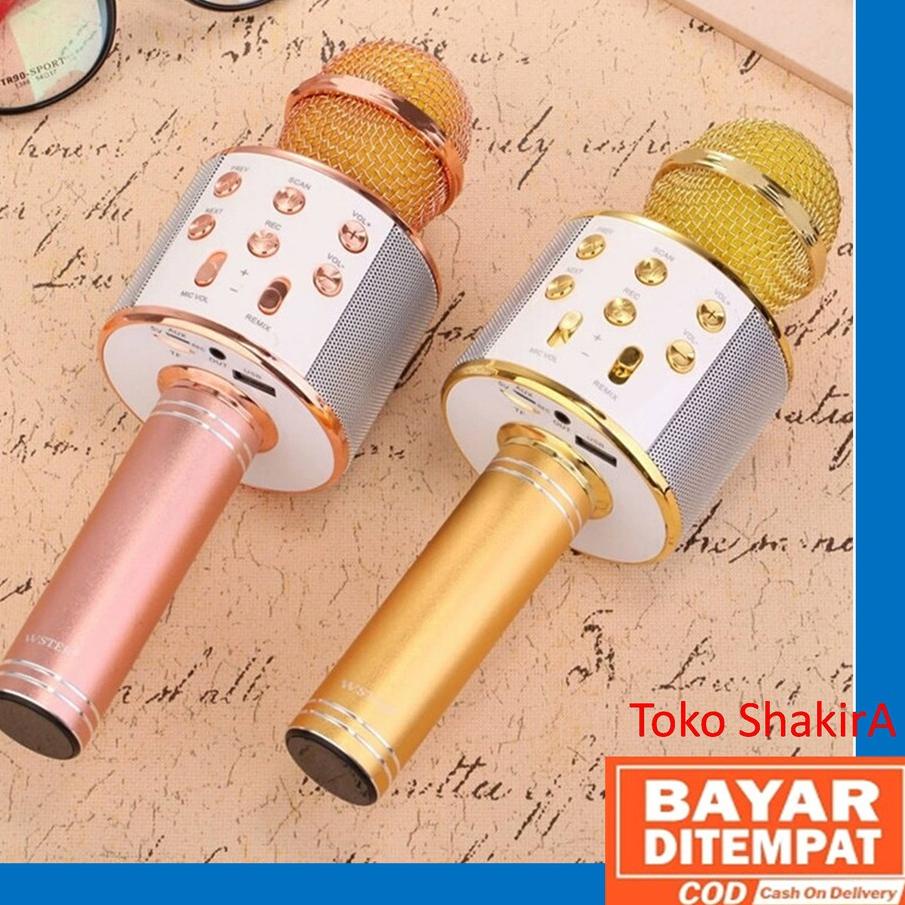 ۝ Microphone Bluetooth WS-858 Karaoke Mic Bloetooth WS 858 Mix portable Mik blutut wifi kota serang 