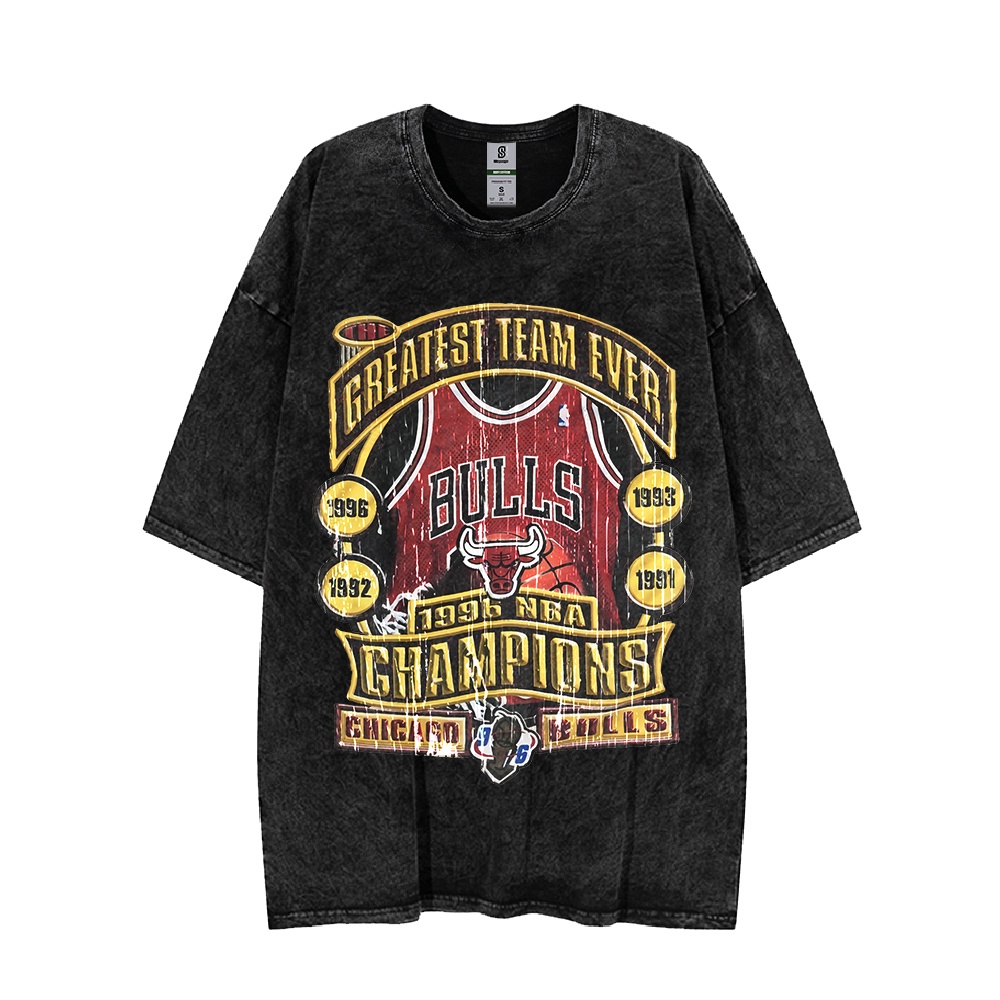 Chicago Bulls Vintage Style Oversize Washed Tee T-shirt