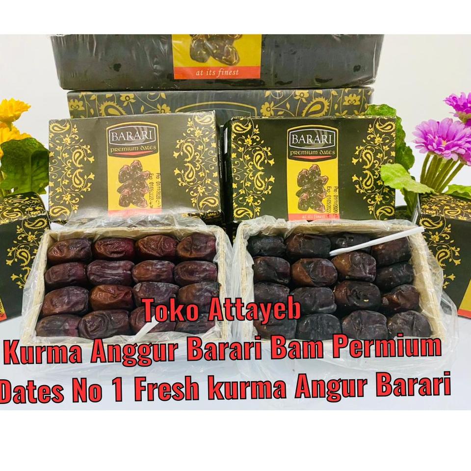 

✺ Kurma Bam Barari 600gr Fresh kurma Anggur Barari Permium kurma Bam Angur { Exp 2024 Baru ♜