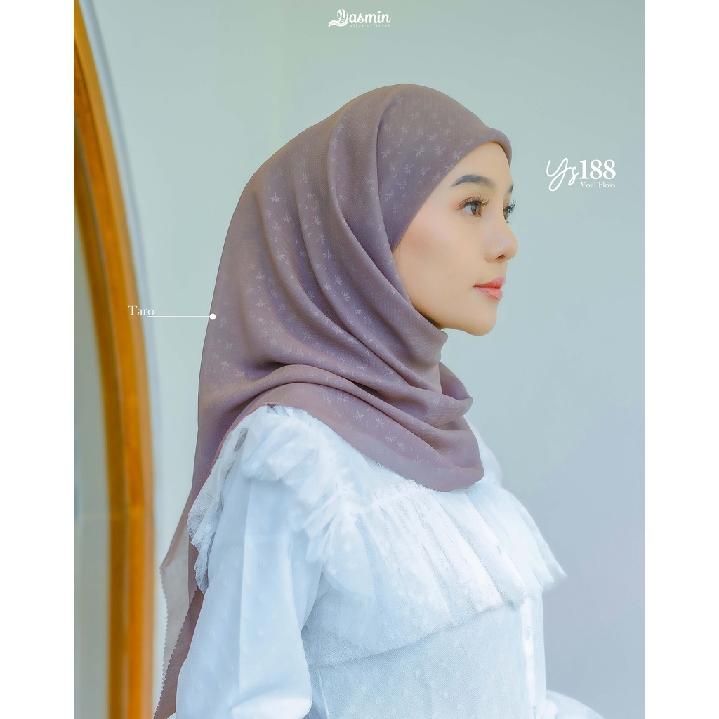 (Yasmin Hijab) Segiempat Yasmin Ys 188 Jilbab Segiempat Voal Yasmin Hijab Scarf Terbaru Yasmin