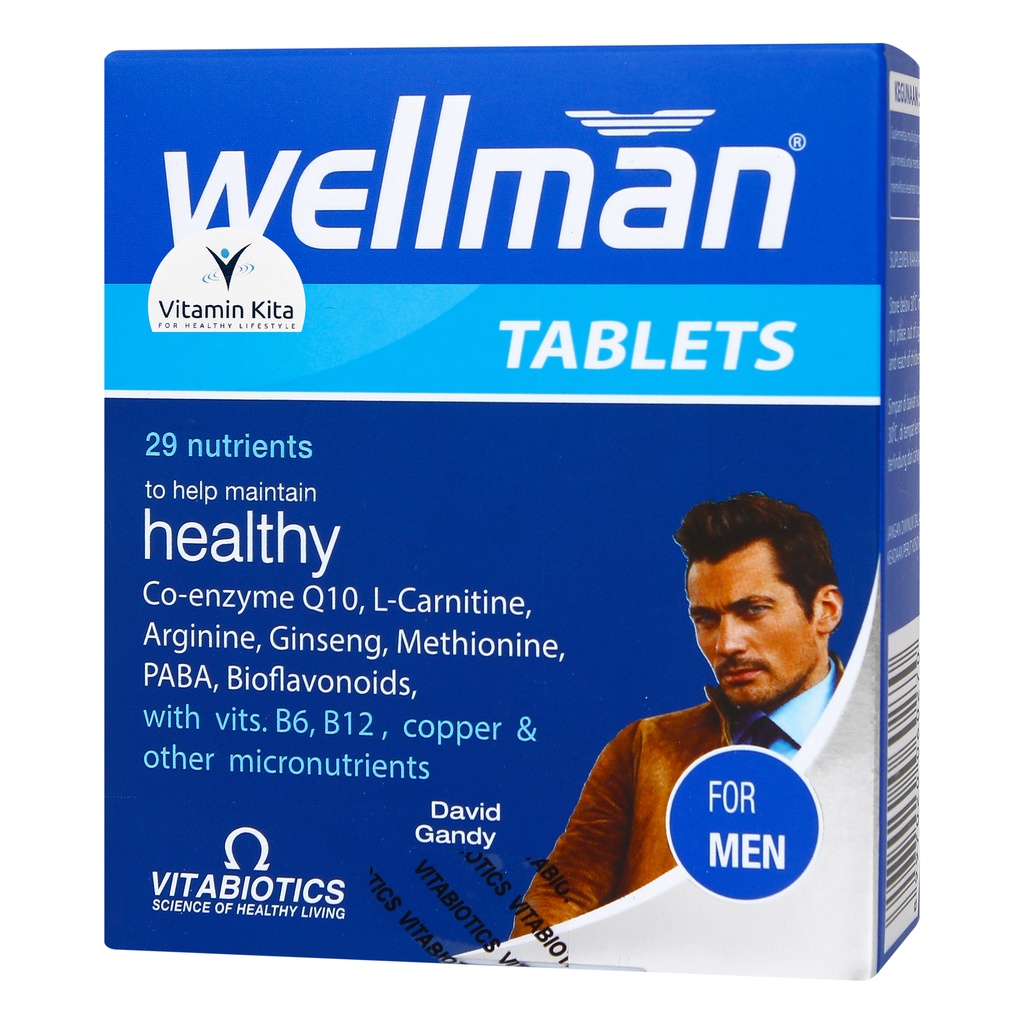 VITABIOTICS WELLMAN 1 BOX ISI 30 TABLET MULTIVITAMIN DAN MINERAL KHUSUS PRIA