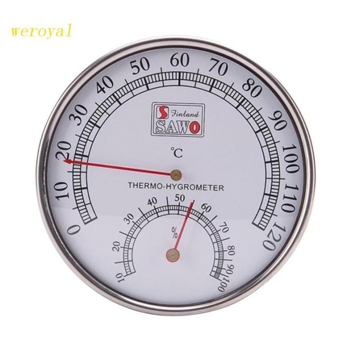 

Terlaris Cutting [2/23] Hygrometer Dial Meter Analog 0-120 Bahan Metal Untuk Sauna &