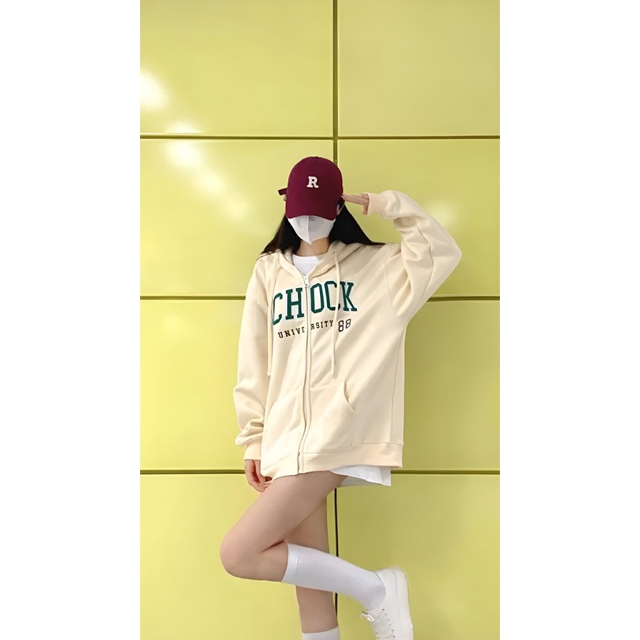 Hoodie Zipper Achock University 88 Unisex Pria &amp; Wanita | Dhea Fashion