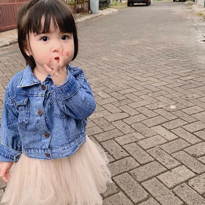 LANGSUNG ATC Jaket Jeans Anak Perempuan 1 - 6 tahun / Jaket Levis Anak Cewek