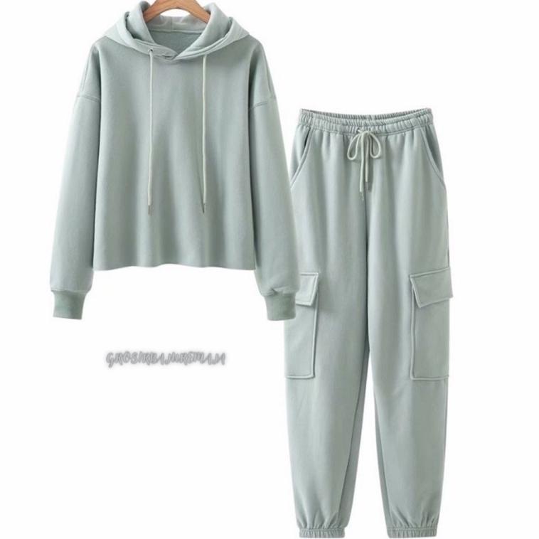 TERLARIS Nala set - Pakaian wanita - setelan wanita - set wanita - setelan hoodie - set olahraga - o