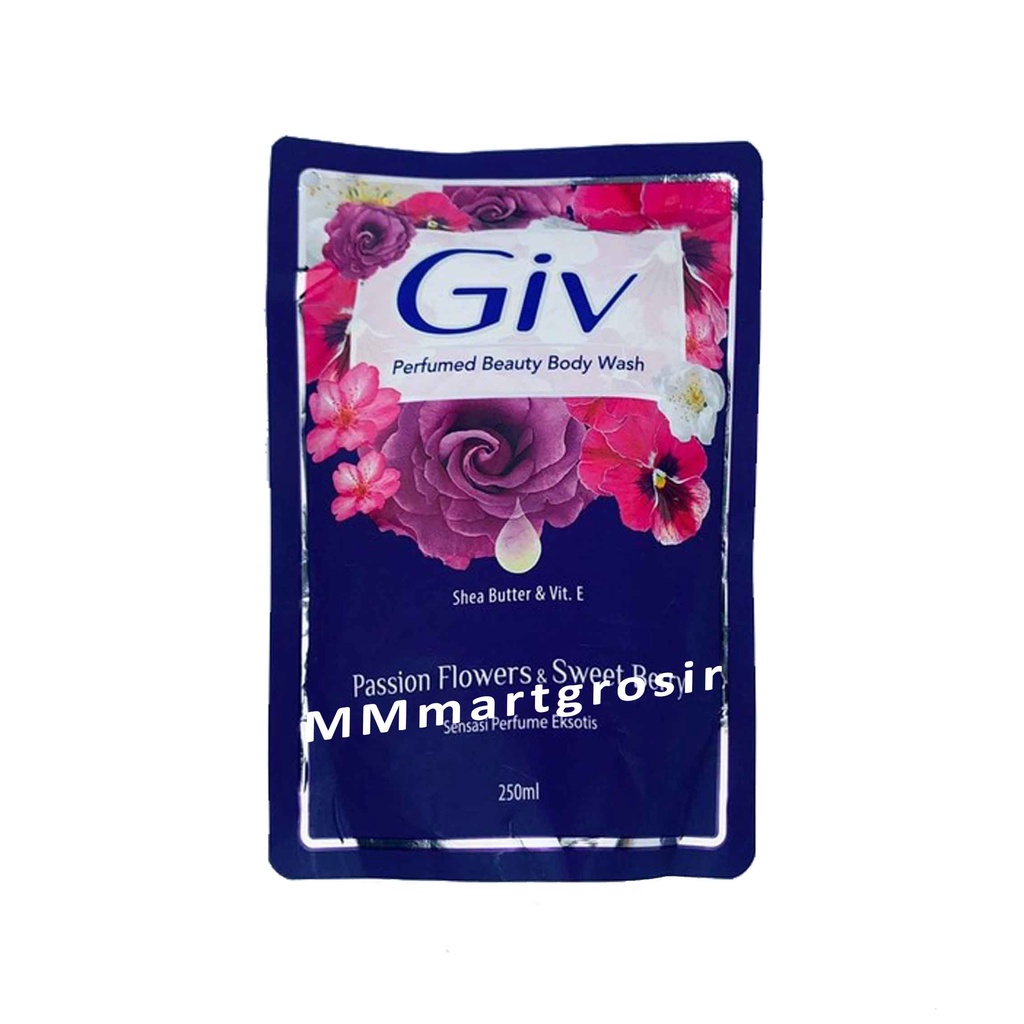 Giv / sabun cair / shea butter dan vitamin e / 250 ml / flowers berry