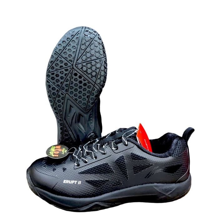 {MentariStore} Sepatu Badminton LiNing Erupt II / Li-Ning Erupt 2 Original - BLACK 39 Limited