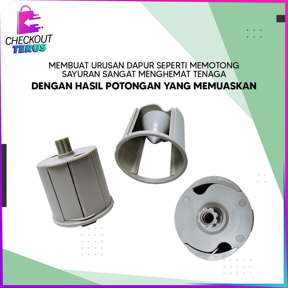 CT C803 Alat Penggiling Sayur Multifungsi Parutan Putar Alat Pemotong Sayuran dan Buah Praktis Vegetable Cutter Slicer Machine