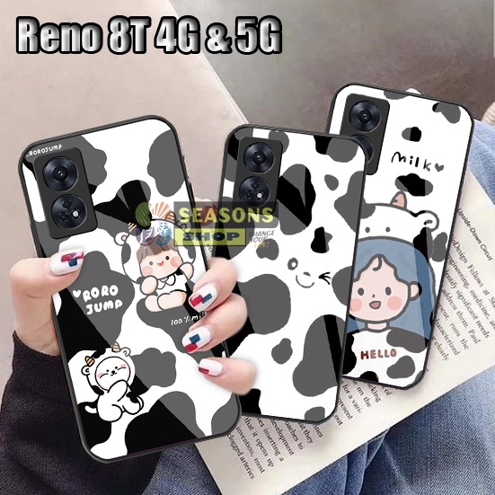 Softcase Reno 8T 4G/5G Terbaru Softcase Kaca Reno 8T - Softcase Glass Glitter Reno 8T - Softcase Ren