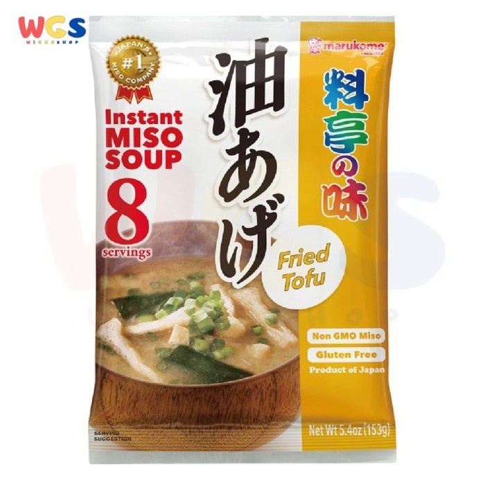 

Marukome Instant Miso Soup Fried Tofu 8 Serving Ryotei No Aji 153g