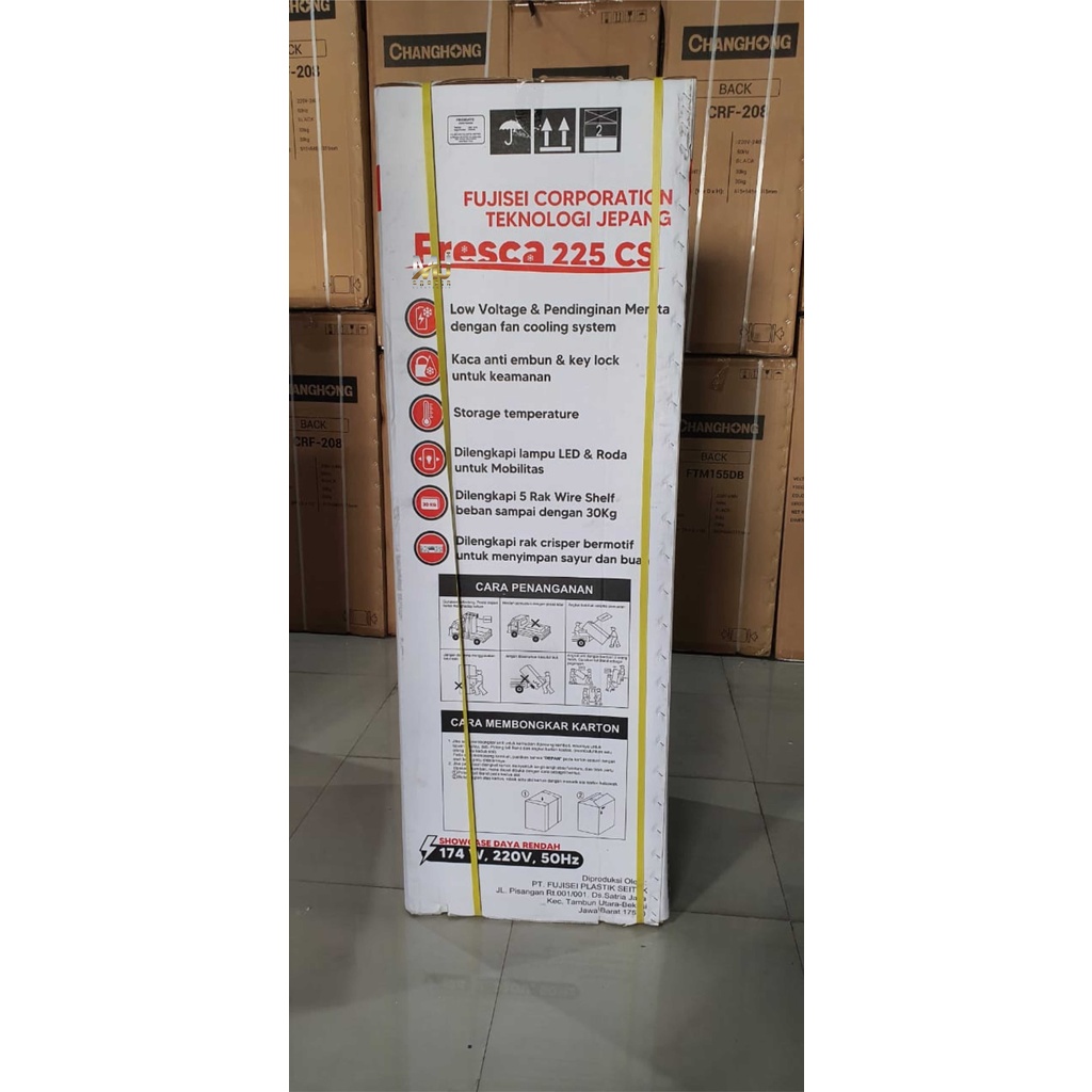 SHOWCASE FRIGIGATE FRESCA 225 CS 5 RAK DISPLAY COOLER LOW BY FUJISEI