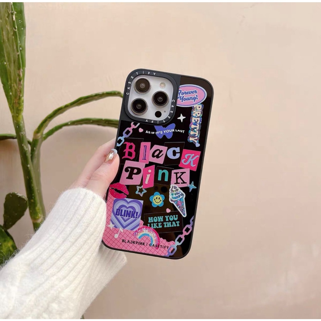 NEW PREMIUM Case !! BLACK PINK MIRROR SOFTCASE IPHONE 14PROMAX 14PRO 14 PLUS 14 13PROMAX 13PRO 13 12PROMAX 12PRO 12 11 SOFTCASE BLACKPINK CASTI-FY BLINK
