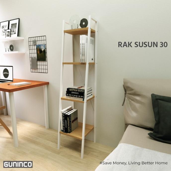 GUNINCO RAK SERBAGUNA 4 30cm Susun atau Lemari Pajangan Display