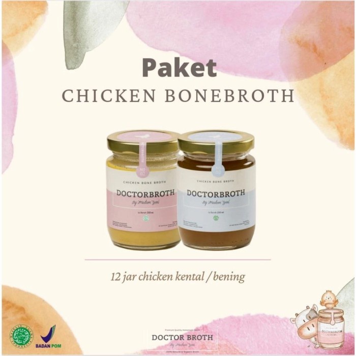 

Paket chicken broth kental/bening 12jar