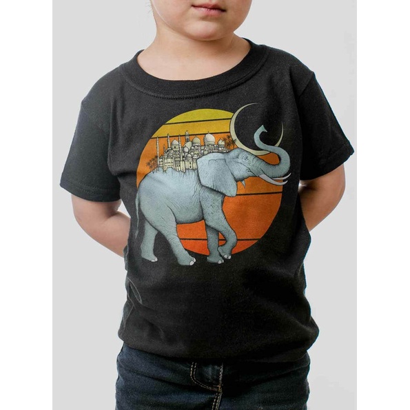 CONFLICT - KAOS ANAK DISTRO BAJU ANAK GAJAH LUCU PUTIH