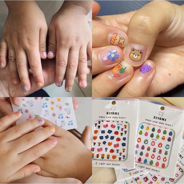 Stiker Kuku Glow in the dark nail sticker kuku anak cartoon luminous sticker nail art_Cerianti