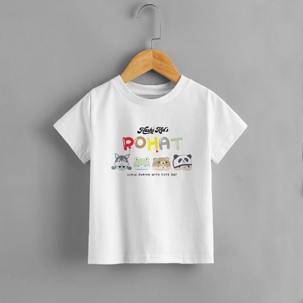 Kaos Anak Poring Hat Atasan Laki - Laki Dan Perempuan - Hashi Kids