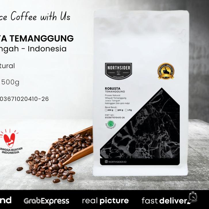 

○ BIJI KOPI ROBUSTA TEMANGGUNG NATURAL - 500GR NORTHSIDER COFFEE ➼