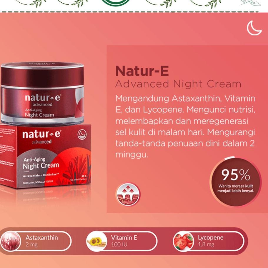 ➽ NATUR-E ADVANCED ANTI-AGING NIGHT CREAM 30GR NATUR E ANTI AGING NIGHT CREAM 30G NATUR E ADVANCE ✩