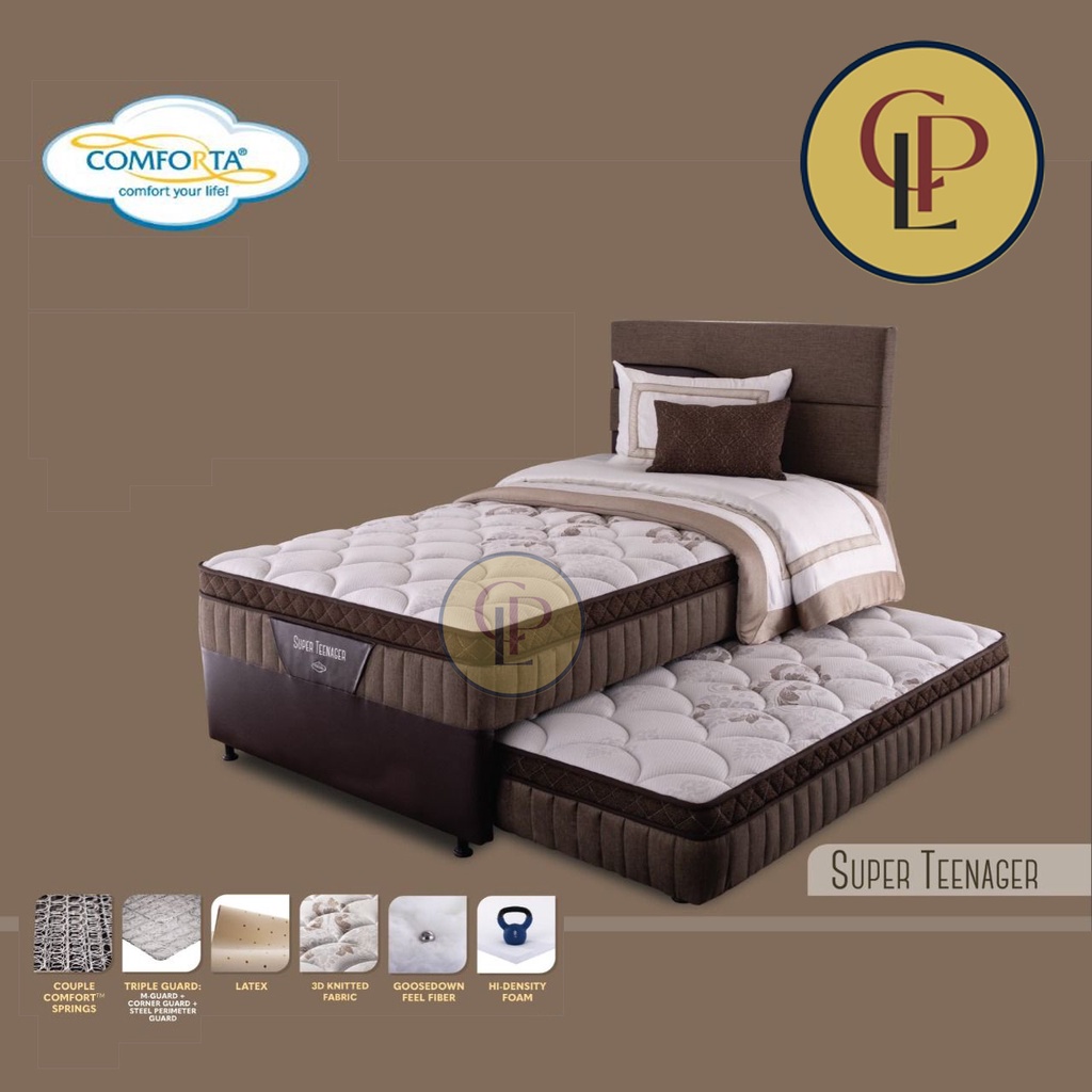 Bed Dorong Comforta Super Teenager Latex Tempat Tidur Anak Sorong