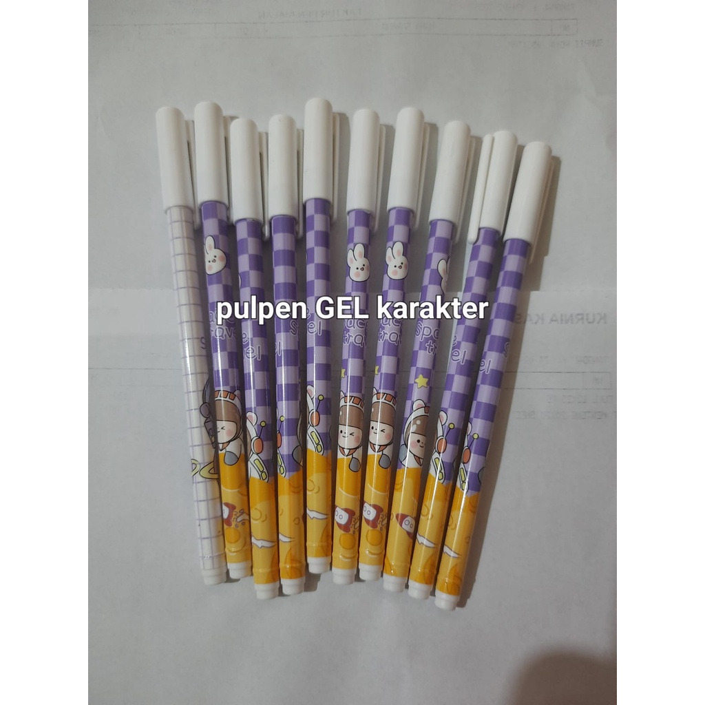 

Pulpen Gel Ink Karakter Pena Alat Tulis Sekolah Kantor Pen Bullet Tip 0.5mm Ballpoint