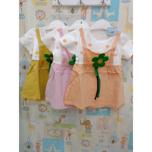 DRESS BUNGA SMILE M-XXL ANAK