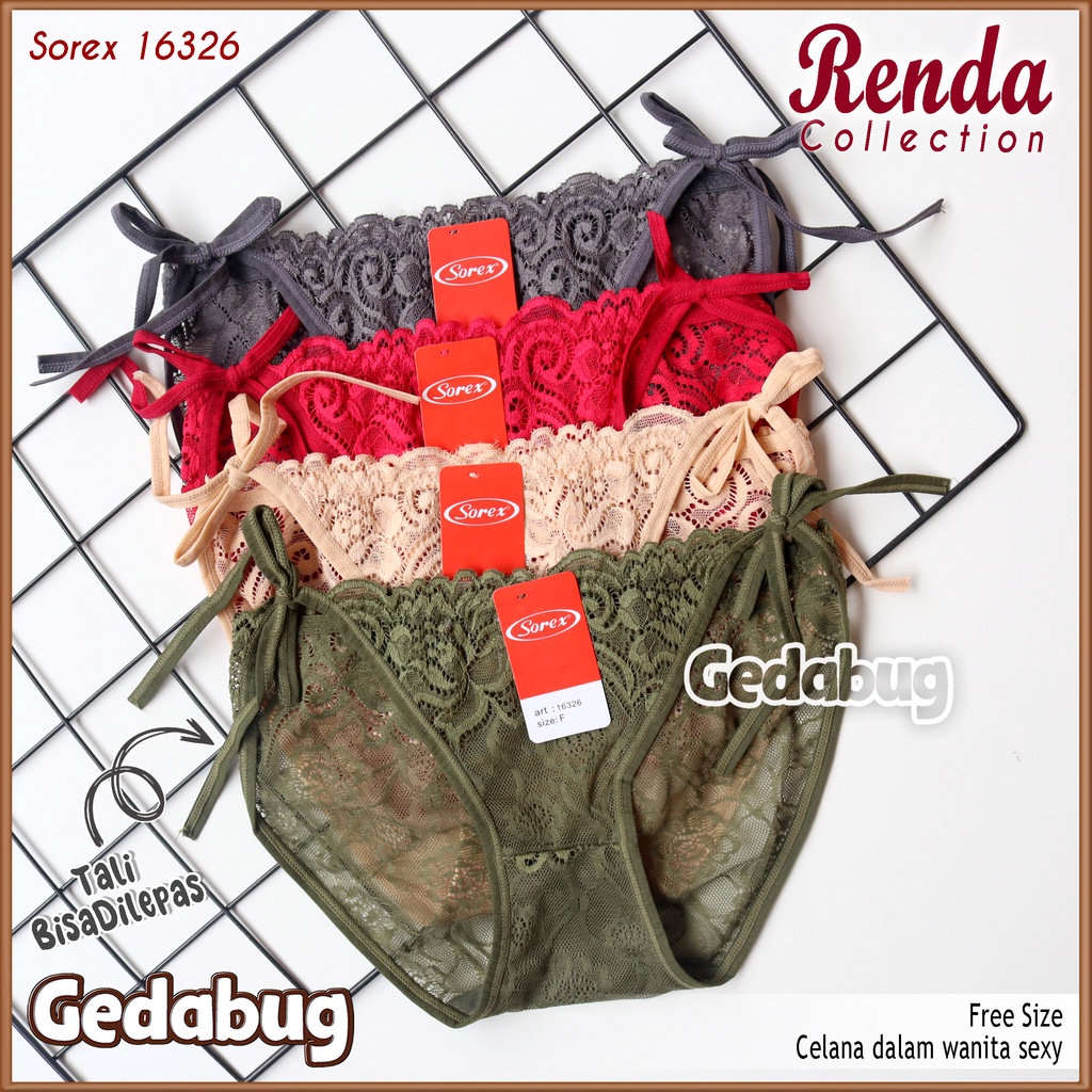 CD Wanita Sorex 16326 G-string Tali | Celana dalam wanita Sexy &amp; Beauty | Gedabug