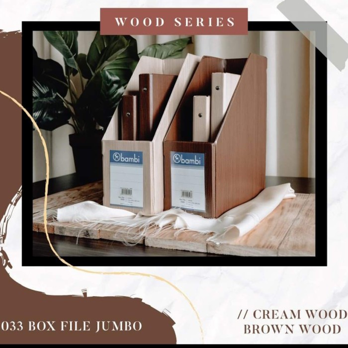 

Box File Jumbo 1033 Bambi - Cream Wood Star Seller