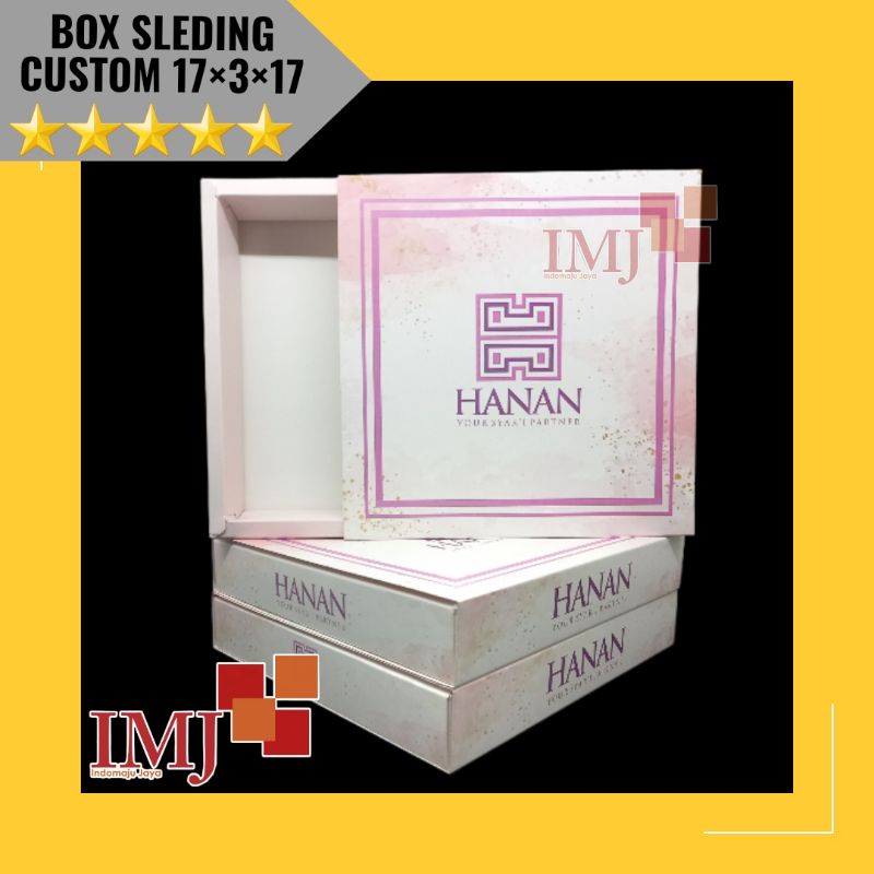 

BOX PAKAIAN SLEDING CUSTOM 17×3×17 BOX HIJAB KARDUS JILBAB CUSTOM 17x3x17 SLEDING