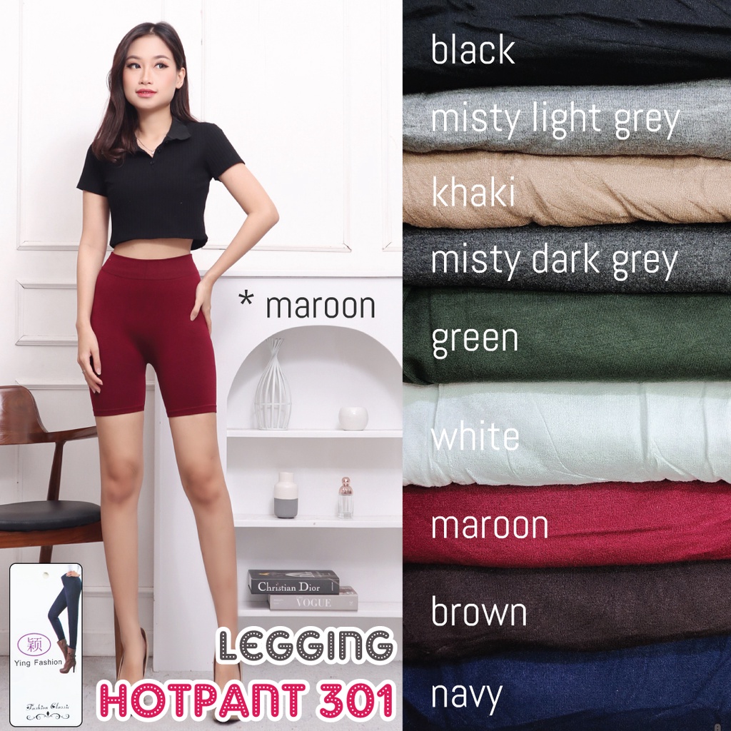 LEGGING HOTPANTS IMPORT 301 / LEGGING PENDEK IMPORT HOTPANTS HIGH WAIST / LEGGING PENDEK SIZE SLIM / LEGGING SHORTPANTS POLOS WANITA / LEGGING WANITA / LEGGING HITAM / LEGGING POLOS WANITA