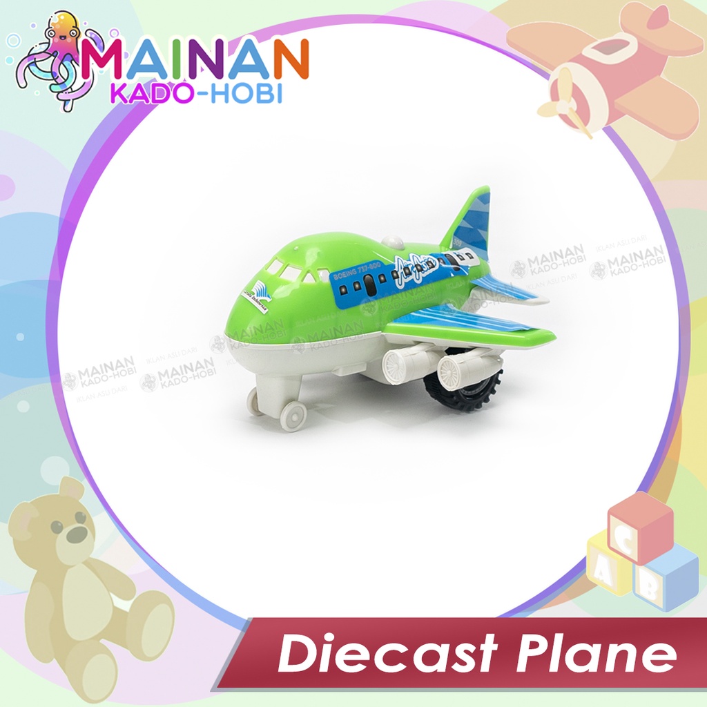 KADO MAINAN ANAK MINIATUR DIECAST KENDARAAN AIR BUS PESAWAT TERBANG