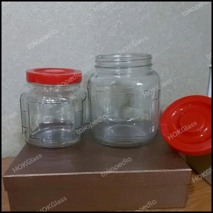 

Toples Kaca Kotak Kedaung Uk 1 & 2 Liter Tutup Plastik